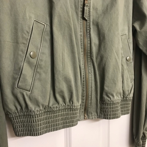 Anthropologie Pilcro Canvas Cropped Bomber Jacket - Picture 9 of 16
